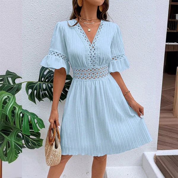 Clara | Vestido de verano cómodo con detalles de encaje