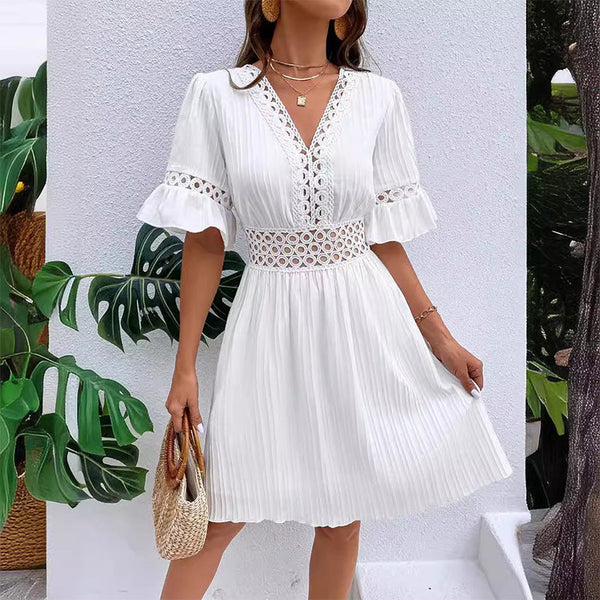 Clara | Vestido de verano cómodo con detalles de encaje