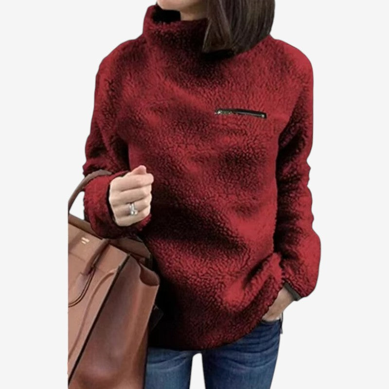 Halen – Maglione a maniche lunghe con cerniera e tasca sul petto