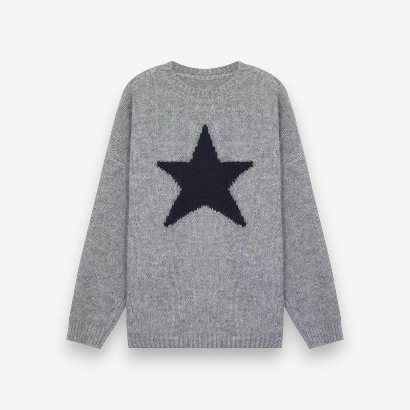Zaira – Maglione stampato a maniche lunghe con scollo rotondo e vestibilità ampia