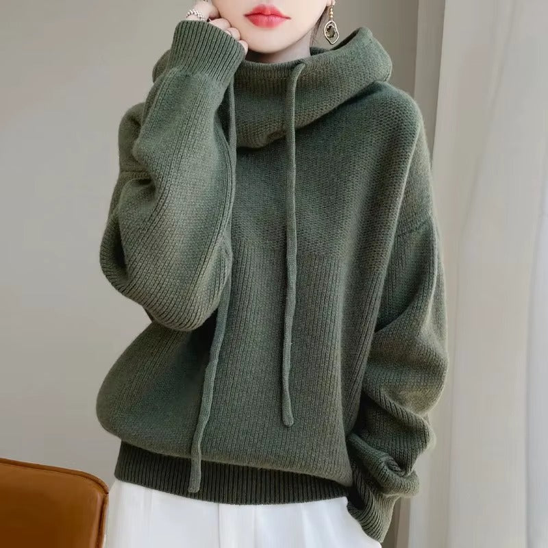 Lucy – Maglione con maniche lunghe, cappuccio regolabile e polsini a coste
